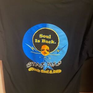 Black Graphic T-Shirt with Soul Design